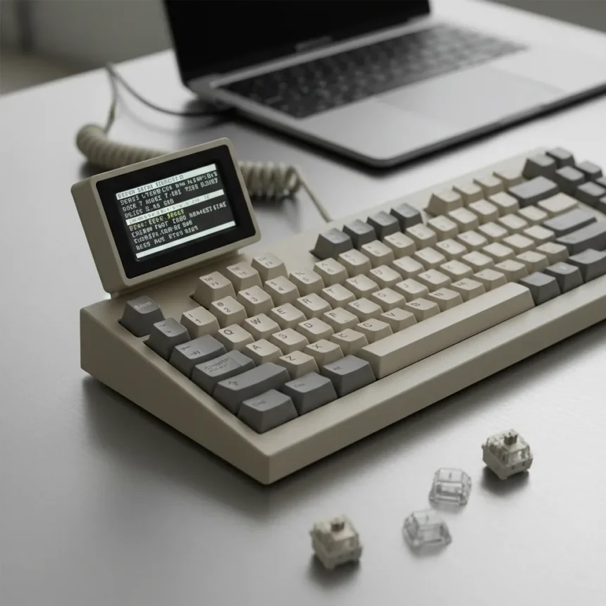 Epomaker RT82 retro keyboard nails style over substance — AI-generated illustration