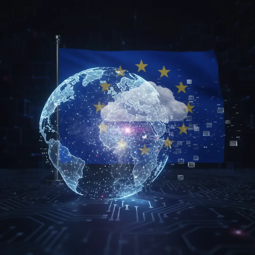 European Commission data breach exposes cloud infrastructure weakness — AI-generated illustration