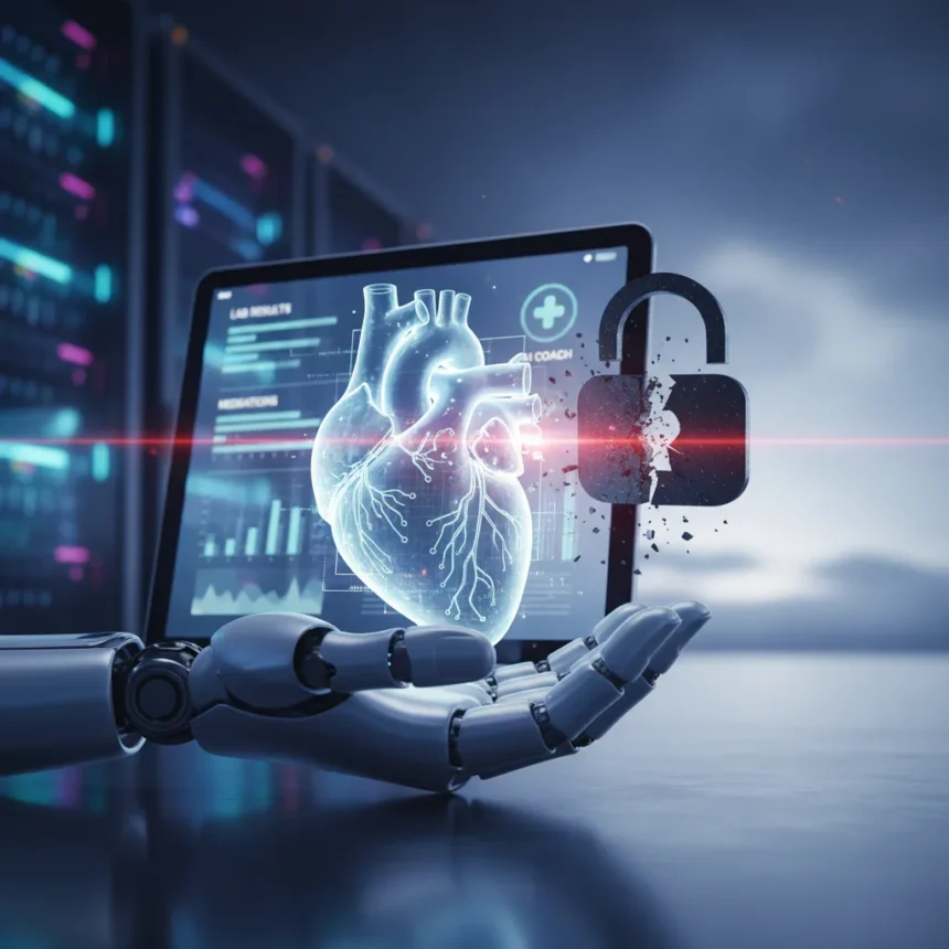 Fitbit's medical records integration crosses a privacy line — AI-generated illustration