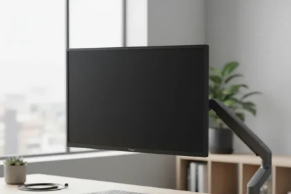 FlexiSpot Single Monitor Arm F7 Cuts Desk Clutter for $30 — AI-generated illustration