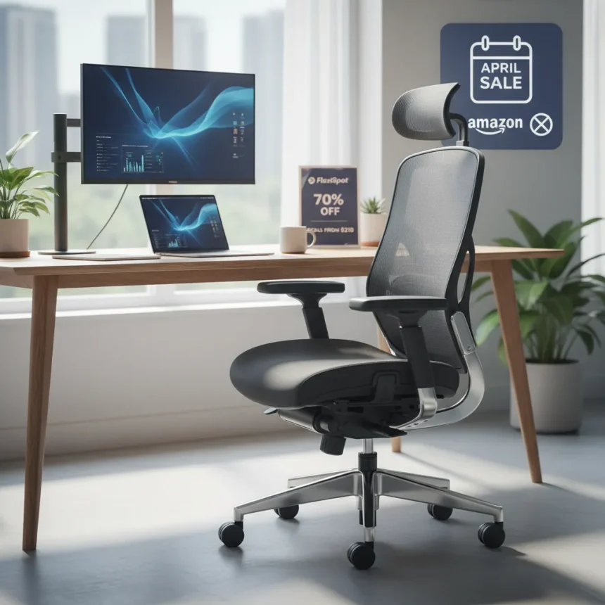 FlexiSpot office chair deals beat Amazon Spring Sale rush — AI-generated illustration