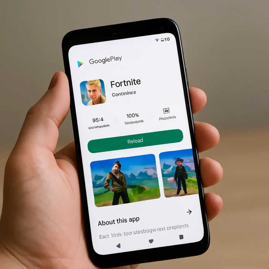 Fortnite returns to Google Play after six years of legal battle — AI-generated illustration