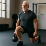Functional exercises for full-body strength at 68 — AI-generated illustration