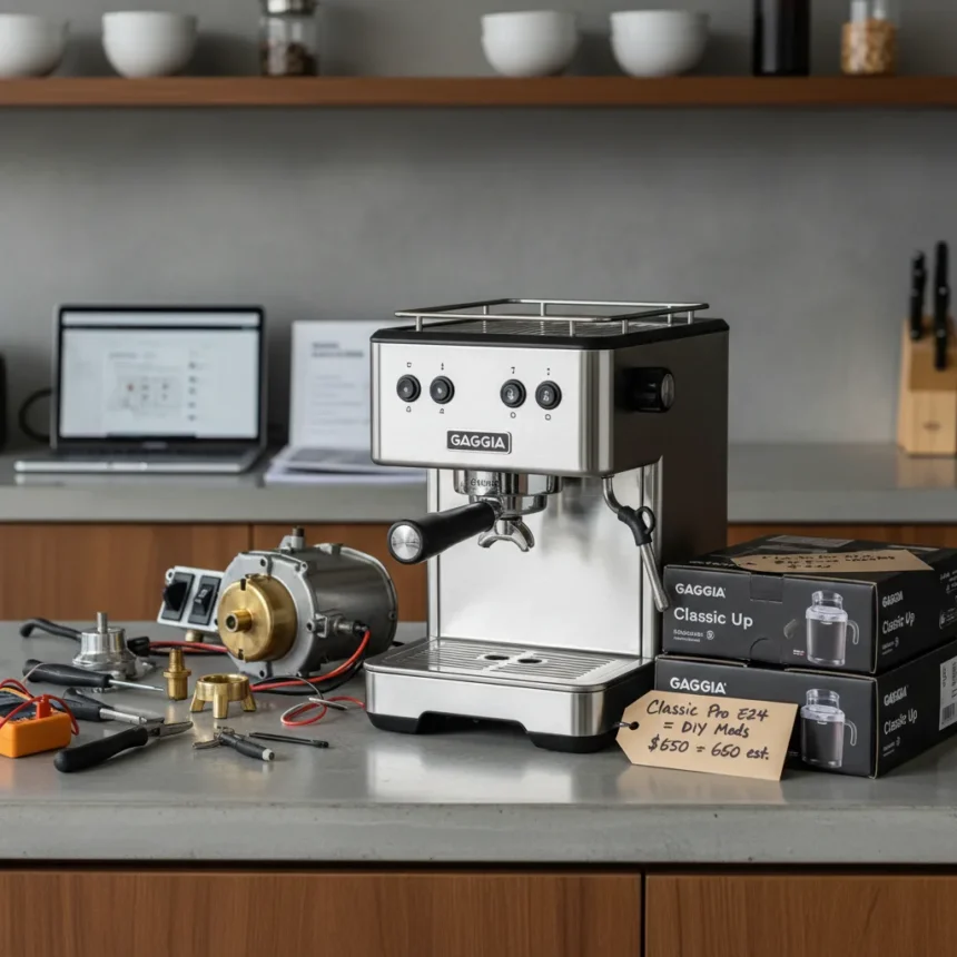 Gaggia Classic Up proves factory mods cost more than DIY — AI-generated illustration