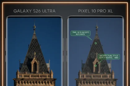 Galaxy S26 Ultra vs Pixel 10 Pro XL: 100x zoom showdown — AI-generated illustration