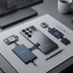 Samsung Galaxy S26 Ultra teardown: repairability wins, innovation stalls — AI-generated illustration