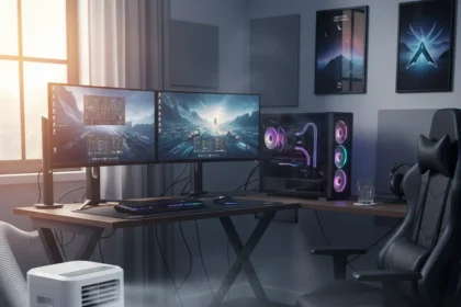 Gaming room cooling demands early portable AC investment — AI-generated illustration