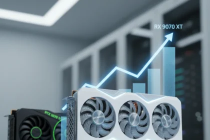 Gigabyte Radeon RX 9070 XT Gaming OC Ice delivers 1440p dominance — AI-generated illustration