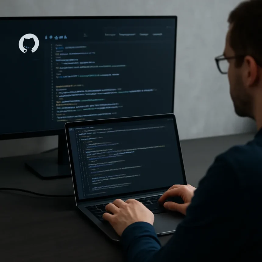 GlassWorm Attack Uses Invisible Code to Hijack GitHub and VS Code — AI-generated illustration