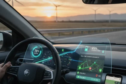 Google Maps AI battery predictions transform EV trip planning — AI-generated illustration