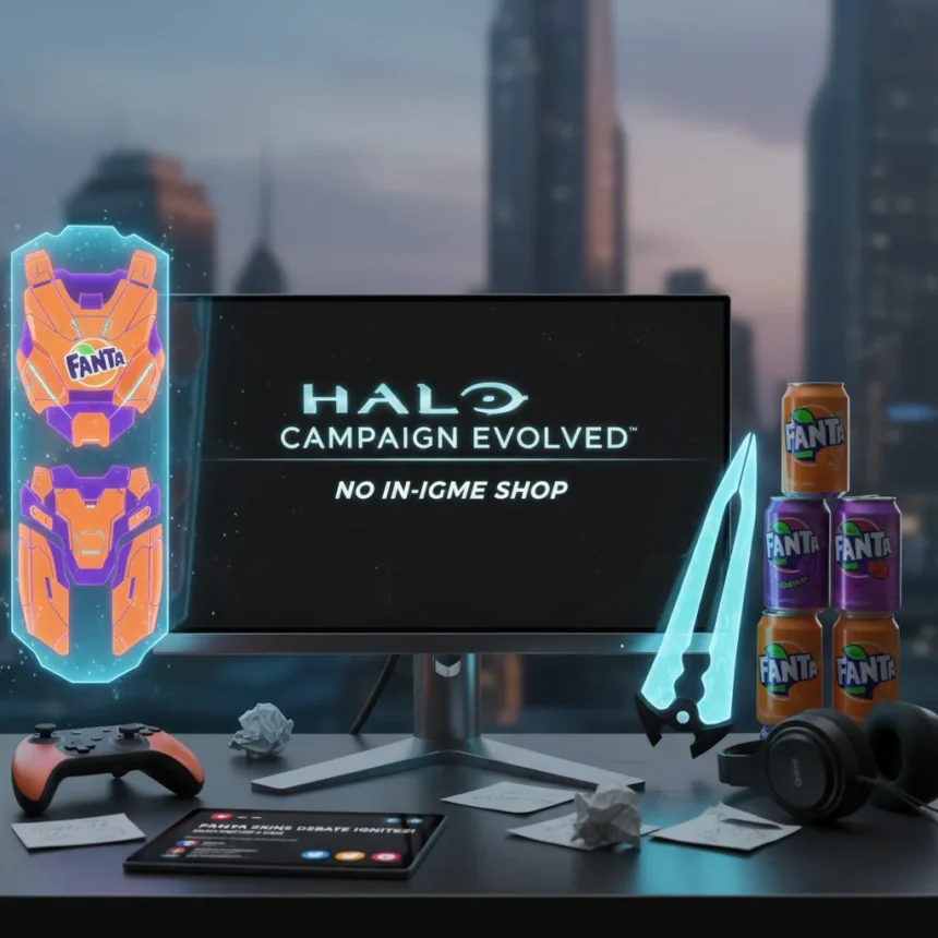 Halo: Campaign Evolved ditches the shop—but Fanta skins spark debate — AI-generated illustration