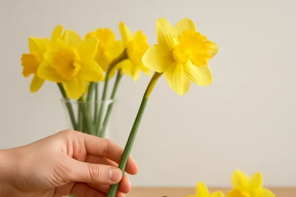 How to cut daffodils properly and make them last twice as long — AI-generated illustration