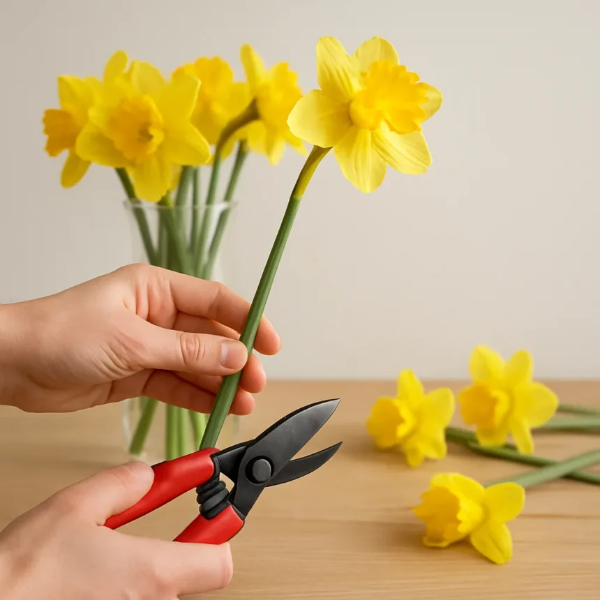 How to cut daffodils properly and make them last twice as long — AI-generated illustration