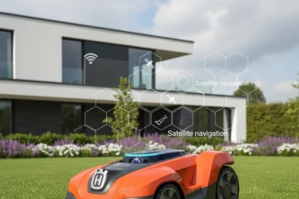 Husqvarna Automower 312V Cuts Smart, Not Hard — AI-generated illustration