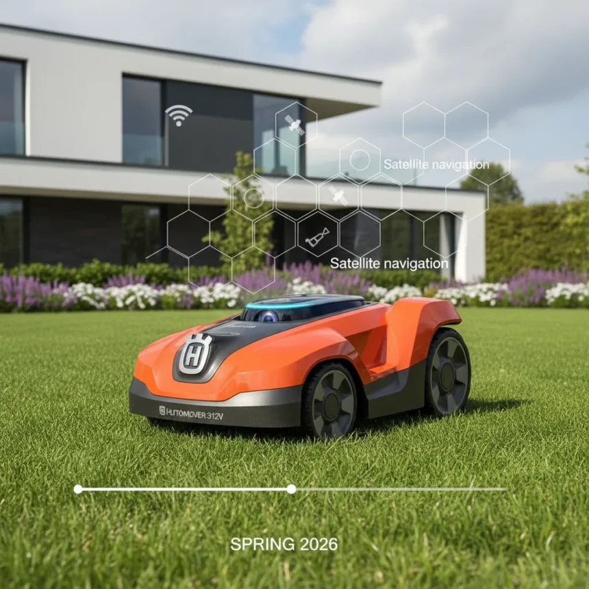 Husqvarna Automower 312V Cuts Smart, Not Hard — AI-generated illustration