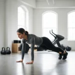 Inchworm push-up low-impact alternative beats burpees — AI-generated illustration