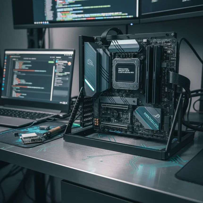 Intel Bartlett Lake CPU boots on consumer Z790 via AI-edited BIOS — AI-generated illustration