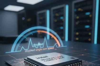 Intel Wildcat Lake Core 3 304 doubles single-core speed — AI-generated illustration