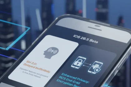 iOS 26.5 Beta Delays Siri Again, But Fixes iPhone-Android Privacy — AI-generated illustration