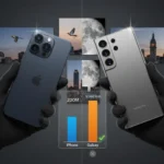 iPhone 17 Pro Max vs Galaxy S26 Ultra: camera showdown — AI-generated illustration