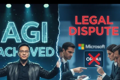 Jensen Huang's AGI claim sparks Microsoft legal showdown — AI-generated illustration