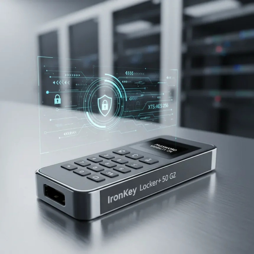 Kingston IronKey Locker+ 50 G2 Tackles Enterprise Security — AI-generated illustration