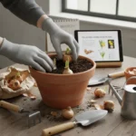 Late daffodil planting in March: how to salvage overlooked bulbs — AI-generated illustration