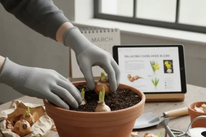 Late daffodil planting in March: how to salvage overlooked bulbs — AI-generated illustration