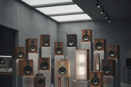 Debut speakers from legendary hi-fi brands shaped audio forever — AI-generated illustration