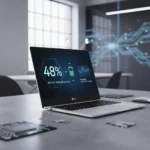 LG's 1 Hz LCD laptop display cuts battery drain by 48 percent — AI-generated illustration