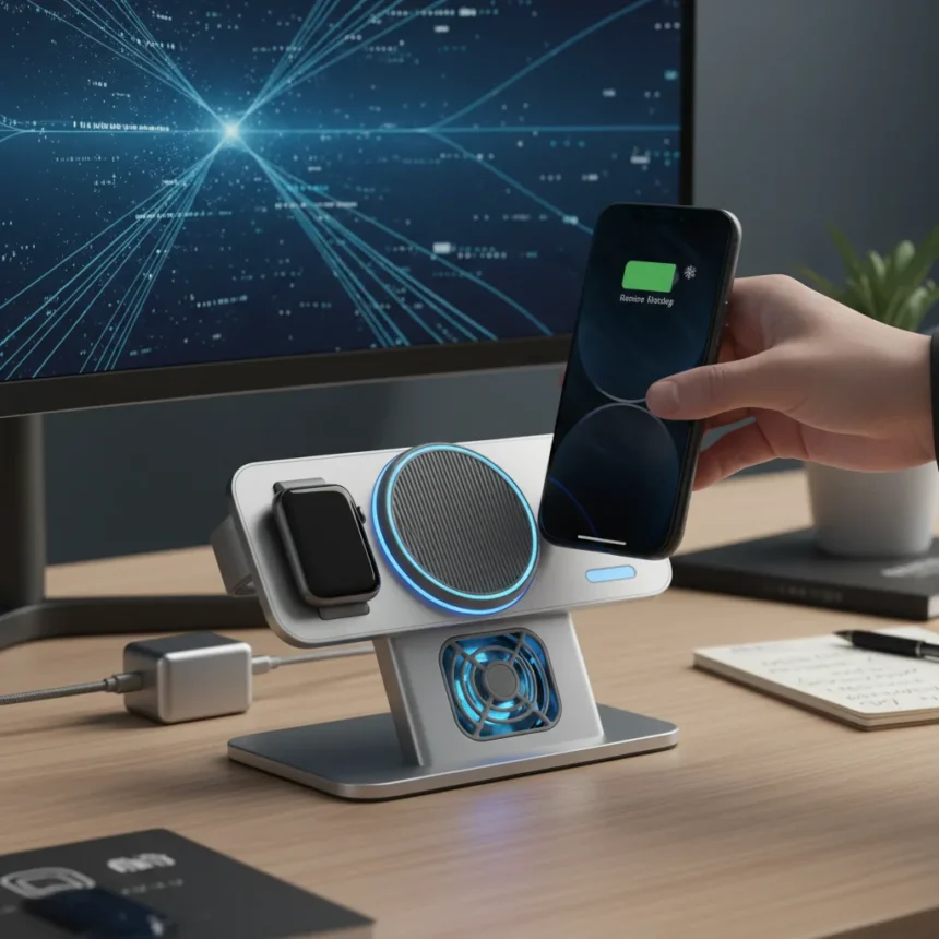 Lisen 3-in-1 MagSafe Cooling Charger Actually Works — AI-generated illustration