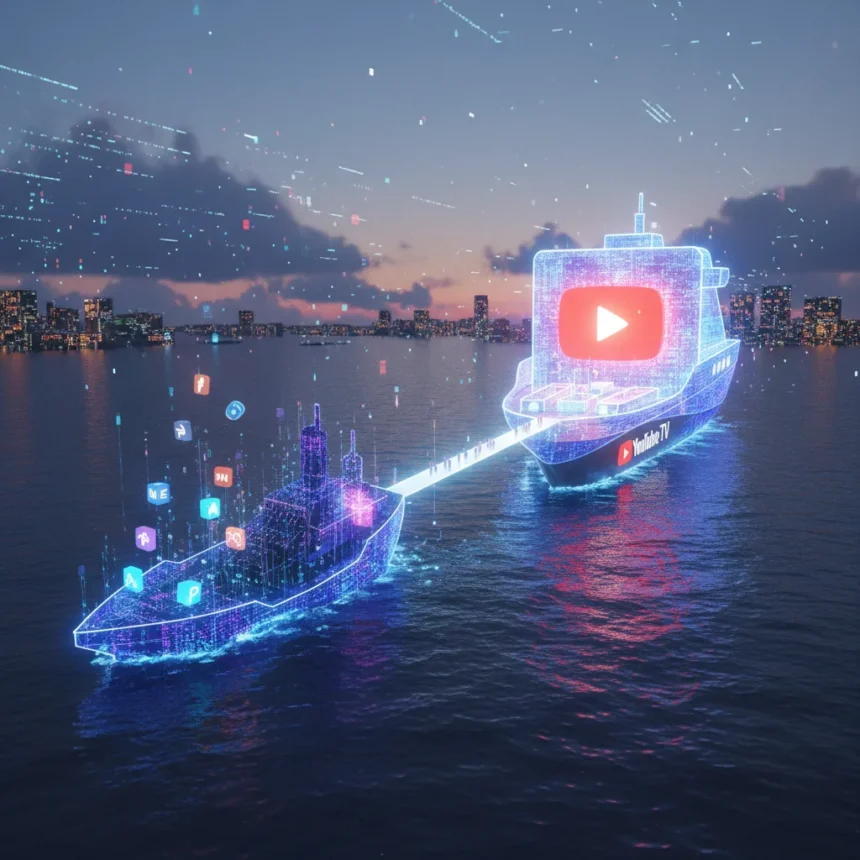 Live TV streaming consolidation accelerates as providers abandon ship — AI-generated illustration