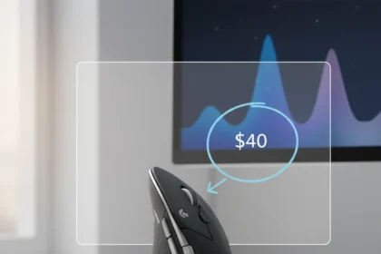 Logitech MX Vertical ergonomic mouse finally hits $40 discount — AI-generated illustration