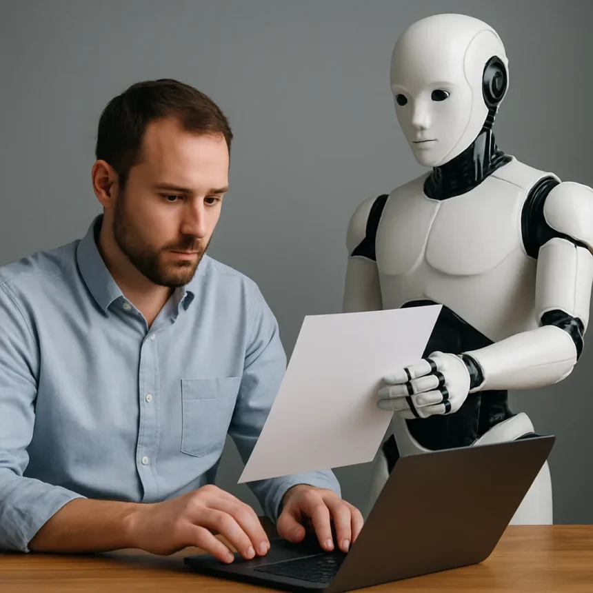 AI hiring humans: MeatLayer flips 20 years of labor dynamics — AI-generated illustration