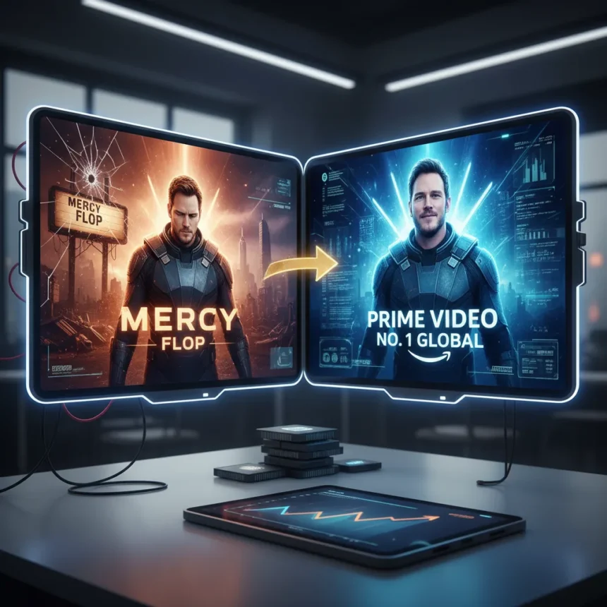 Mercy sci-fi thriller hits Prime Video No — AI-generated illustration