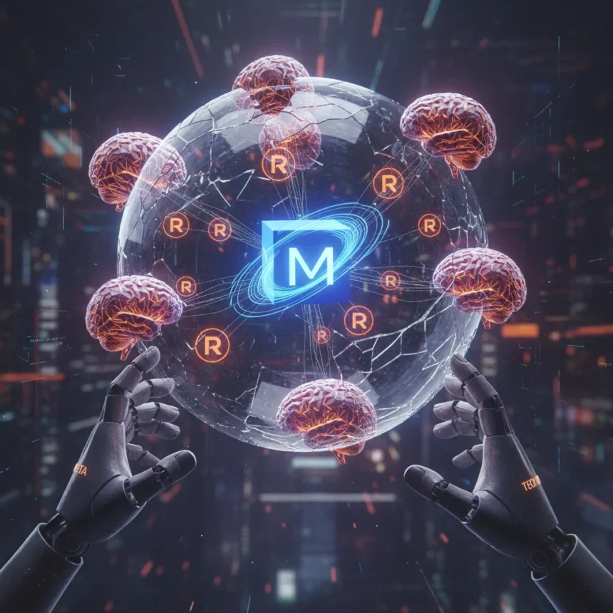 Meta's Moltbook acquisition signals AI agents are the next battleground — AI-generated illustration