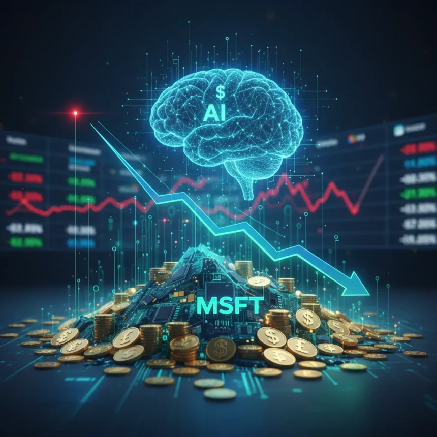 Microsoft's $146B AI spending spree tests investor patience — AI-generated illustration