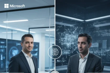 Microsoft Copilot leadership overhaul frees Suleyman for superintelligence — AI-generated illustration
