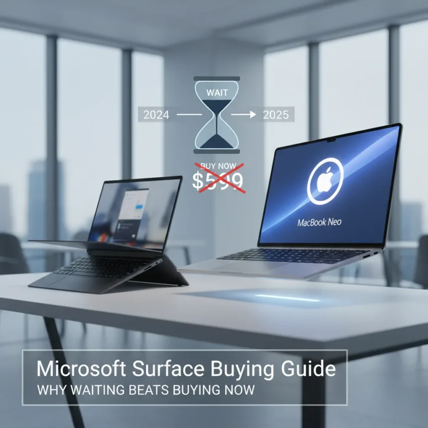 Microsoft Surface buying guide: why waiting beats buying now — AI-generated illustration