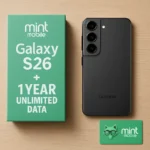 Mint Mobile Galaxy S26 deal saves $580 on phone and year of data — AI-generated illustration