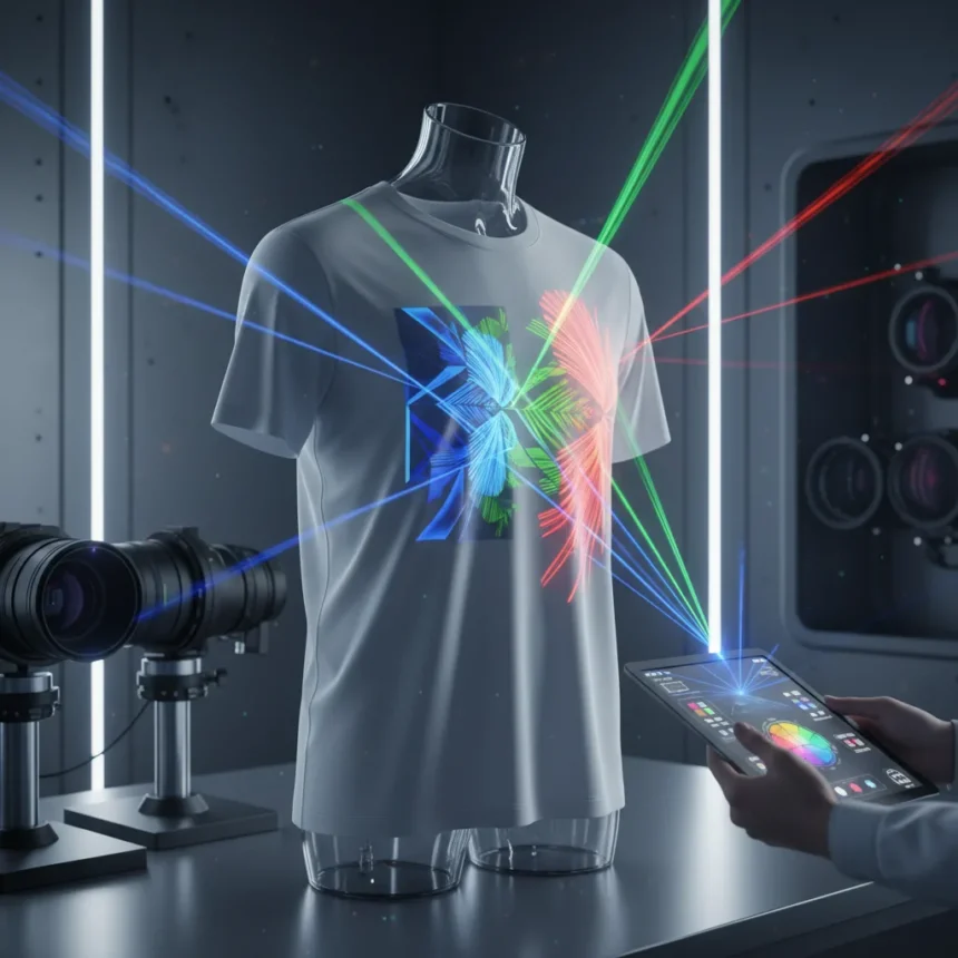 MIT's PortaChrome Changes T-Shirt Designs With Just Light — AI-generated illustration