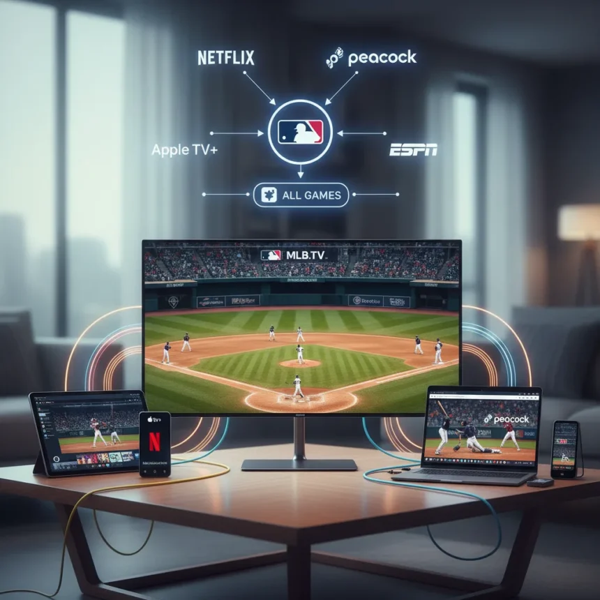 MLB 2026 streaming guide: best ways to watch baseball online — AI-generated illustration