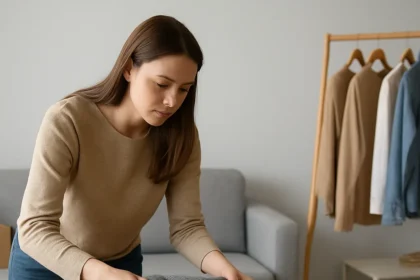 The Moving Out Decluttering Method Finally Makes Clearing Clutter Click — AI-generated illustration