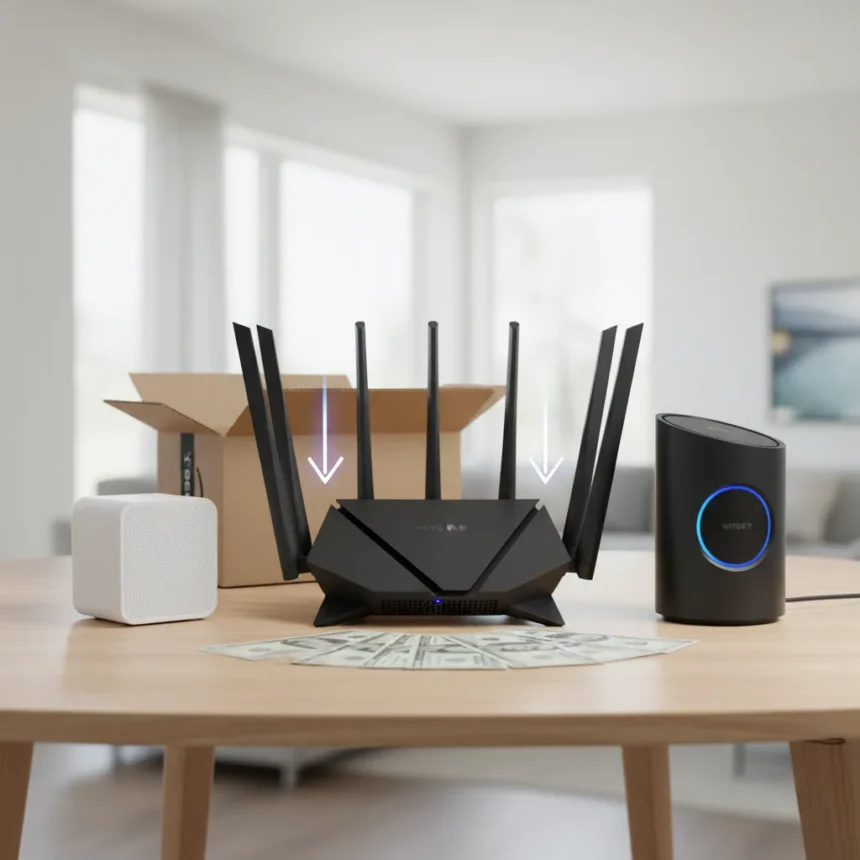 Netgear Wi-Fi 7 routers cut up to $100 in Amazon's Big Spring Sale — AI-generated illustration