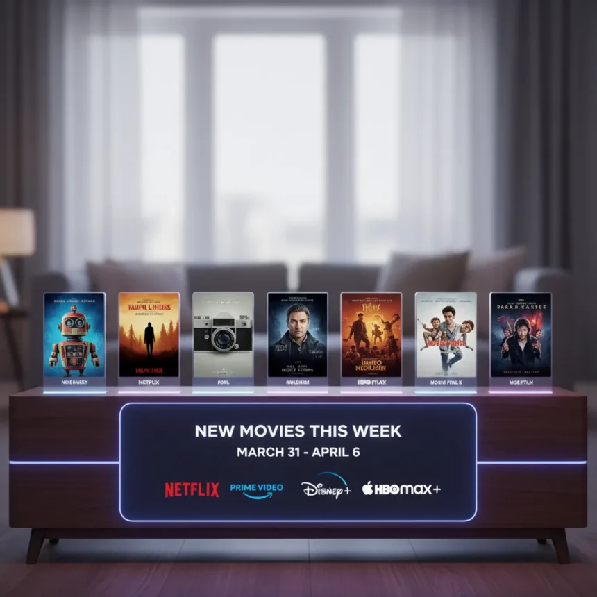 9 new movies to stream this week: March 31-April 6 — AI-generated illustration