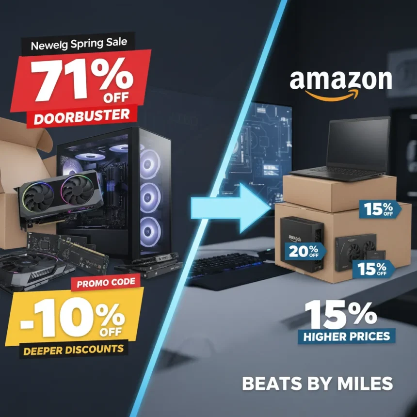 Newegg Spring Sale Gaming PC deals beat Amazon by miles