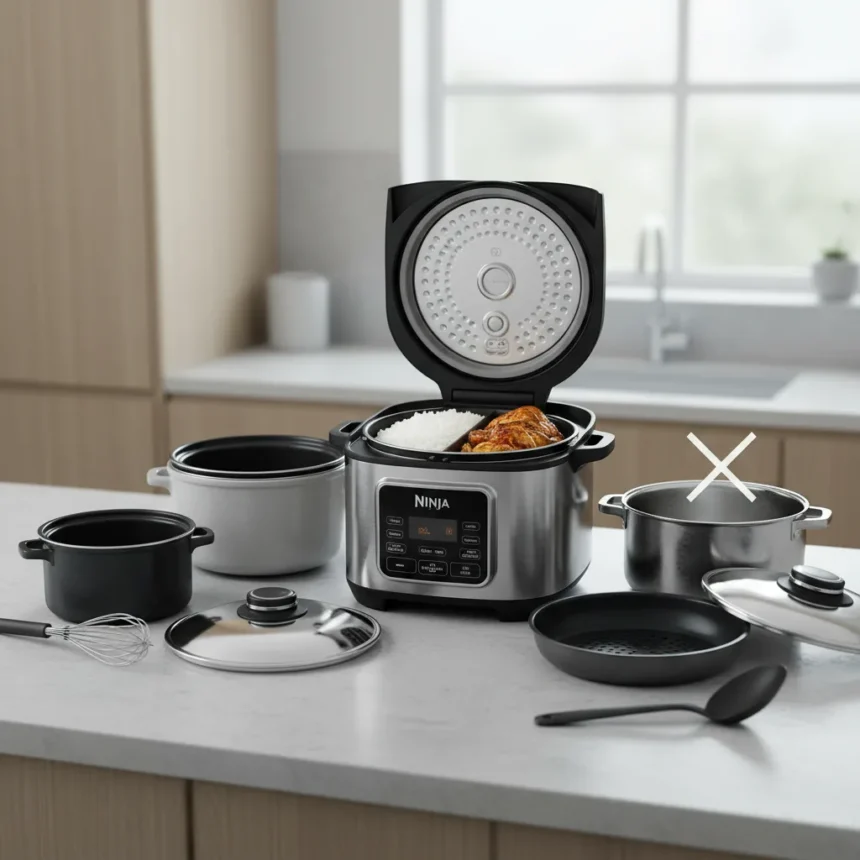 Ninja Foodi PossibleCooker Pro Replaces 10 Appliances—But Skips Pressure — AI-generated illustration