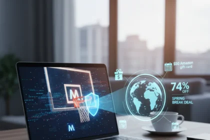 Stream March Madness Free With NordVPN's Spring Break Deal — AI-generated illustration