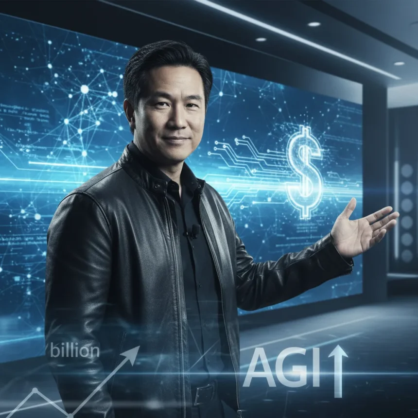 Nvidia CEO Redefines AGI to Claim It's Already Here — AI-generated illustration