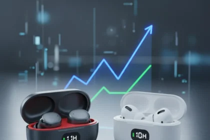 OnePlus Nord Buds 4 Pro battery beats AirPods Pro 3 — AI-generated illustration